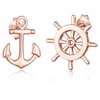 Paar Ohrstecker »Anker Steuerrad Maritim Sailor Filigran 925 Silber«, 89069351-0 Rosegold ohne Stein