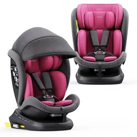 XOMAX 946i Kindersitz drehbar 360° mit ISOFIX, Liegefunktion I mitwachsend I 0-36 kg, 0-12 Jahre, Gruppe 0/1/2/3 I 5-Punkt-Gurt und 3-Punkt-Gurt I Bezug abnehmbar, waschbar I ECE R129