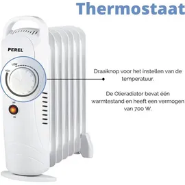 Perel Ölradiator 700 W Weiß