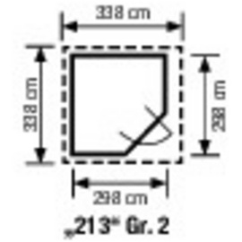 Weka Fides 1 2,40 x 2,40 m schwedenrot