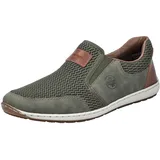 Rieker Slipper, Sommerschuh, Schlupfschuh, Freizeitschuh mit kontrastfarbenen Besätzen Rieker khaki-cognac