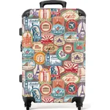 NoBoringSuitcases.com NoBoringSuitcases.com® Handgepäck, Hartschalenkoffer mit TSA Schloss, Trolley, Reisekoffer, Carry on, Rollkoffer, Klein oder Mittelgroß Braun