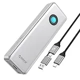 ORICO 40Gbps RGB Portable SSD, USB4.0 für 3700MB/s, 1 TB Externes Solid State Drive mit 2 in 1 USB C Kabel, Eingebauter Lüfter, Kompatibel mit Thunderbolt 4/3, PSSD - R3700