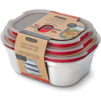 Black and Blum Black + Blum STEEL FOOD BOX - Set Lunchbox Edelstahl 3er 0,6 0,9 1,2 Liter