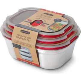 Black and Blum Black + Blum STEEL FOOD BOX - Set Lunchbox Edelstahl 3er 0,6 0,9 1,2 Liter