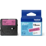 Brother Btag-P31 Beschriftungsband, 12mm, schwarz/pink (BTAGP31)