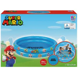 Happy People Super Mario Planschbecken 2-Ring-Pool 122 x 23 cm
