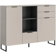 VCM Highboard Noida 150 x 112 x 37 cm Kaschmir / Schwarz