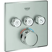 Grohe Grohtherm SmartControl Thermostat mit 3 Ventilen supersteel