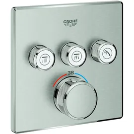 Grohe Grohtherm SmartControl Thermostat mit 3 Ventilen supersteel