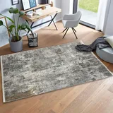 ASTRA Hochwertiger Teppich Wohnzimmer, Schlafzimmer - Kurzflor Teppich innen - Elegantes Flachgewebe weich - Mordernes Design - Teppich Anthrazit 140x200 cm