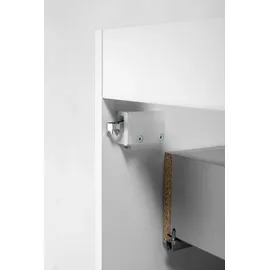 Rodan | Waschbeckunterschrank 80cm | Weiß matt | B/H/T 80/57/46cm | Weiß Tischplatte | Badezimmerschränke, Badmöbel, Waschbecken Unterschränke - Weiß