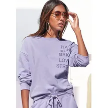 Buffalo Sweatshirt mit Statement Druck Lavendel 32/34