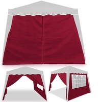 CASARIA® 2x Seitenwand für Pavillon 3x3m Seitenteile wasserdicht UV-Schutz 50+, Farbe:rot