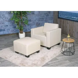 MCW Sessel Moncalieri Kunstleder 82 x 76 x 72 cm Braun mit Rollen