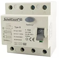 SchellCount SchellCount63 Fehlerstromschutzschalter RCCB 63A 4-pol.Typ B Ladegerät Elektroauto