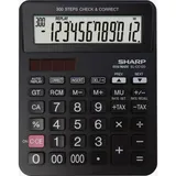 Sharp EL-CC12D Taschenrechner schwarz