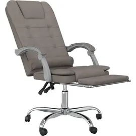 vidaXL Bürostuhl mit Massagefunktion Stoff Taupe