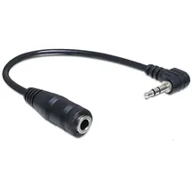 DeLock Audiokabel 2,5mm Klinken-Stecker gewinkelt - 3,5mm Klinken-Buchse 0,14m (65397)