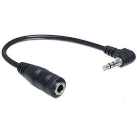 DeLock Audiokabel 2,5mm Klinken-Stecker gewinkelt - 3,5mm Klinken-Buchse 0,14m (65397)