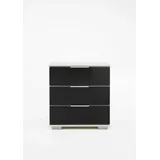 WIMEX Nachtschrank 52 x 38 x 58 cm Schwarz/Weiß
