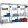 Meta Steckregal Stahl H2000xB3000xT400mm verzinkt 12 Stufen Tragekraft 150kg