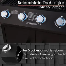 Steinborg Gasgrill SB-8180 schwarz