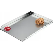 Kadax Kuchenblech aus Zinkblech, Backblech in zwei Größen, Pizzablech rechteckig für Backofen,