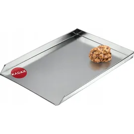 Kadax Kuchenblech aus Zinkblech, Backblech in zwei Größen, Pizzablech rechteckig für Backofen,