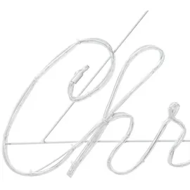 vidaXL Weihnachtsschild mit 216 LEDs Rot 99 x 55 x 13 cm Eisen