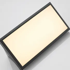LINDBY Außenwandleuchte Kunststoff 13,8 cm 1 x 18 W LED schwarz