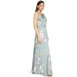 Vera Mont Abendkleid Blumenprint Silber 34