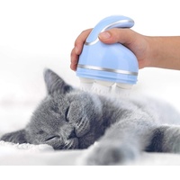 Katzenmassagegerät, USB Wiederaufladbare Aufladung wasserdichte 3D-Kopfmassage Katzen Massagegerät Kopfhaut Massagebürste Kopfmassage Bürste für Haar- und Stressabbau(Blau)