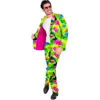 W WIDMANN MILANO Party Fashion - Party Anzug Herren, Set mit Jackett und Hose, 80er Jahre Kostüm für Karneval und Festival