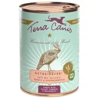 Terra Canis Getreidefrei 400g Dose Hundenassfutter 6 x 400 Gramm Pute mit Sellerie, Kürbis & Brunnenkresse