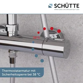 Schütte Überkopf-Brauseset Aquaduct mit Thermostatarmatur Chrom