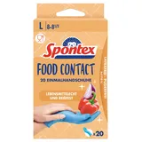 Spontex Food Contact, Einmalhandschuhe aus Nitril, lebensmittelecht, latexfrei und ungepudert, Größe L (1 x 20 Stück)