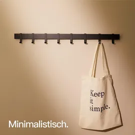 Designfabrik Hamburg Garderobenhaken Modern 80 x 7 x 5 cm Schwarz