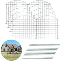 Teichzaun Tiergehege Wildzaun Zaun Gartenzaun Oberbogen 22tlg Set - Swanew