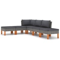 vidaXL Garten-Lounge-Set 6-tlg. grau 3059715