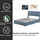 AUTOLOCK Polsterbett 140 x 200 cm Blau