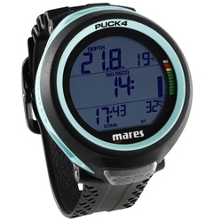 Mares Tauchcomputer Puck 4 - Farbe: Schwarz-AQUAMARINE