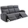 vente-unique Couch Polyester 3-Sitzer Grau