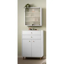Schildmeyer Medizinschrank Bjarne weiß matt, 64,2 x 19,6 x 71,4 cm