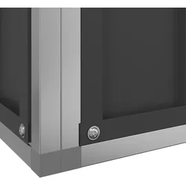 vidaXL Vogelkäfig mit Erweiterung 290 x 303 x 216 cm silbern