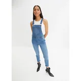bonprix Jeanslatzhose lockerer loose fit, mit Elasthananteil blau 52