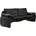 PLACES OF STYLE Couch 3-Sitzer schwarz