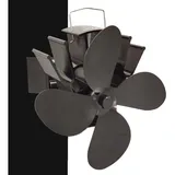 Holzofenventilator, 4-blatt Geräuscharmer Kaminventilator, Rohrmontage, Ofenventilator Für Kamin/holzofen/gas-/pellet-ofen