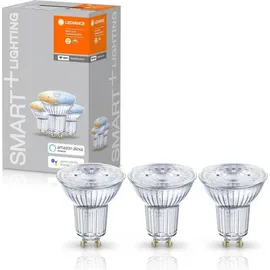 LEDVANCE SMART+ WiFi Technologie, Sockel GU10 Lichtfarbe änderbar (2700-6500K), Dimmbar, ersetzt Reflektorlampen mit 40 W,