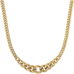s.Oliver Damen Halskette 2039749 Edelstahl gelbgold IP Panzergliederung